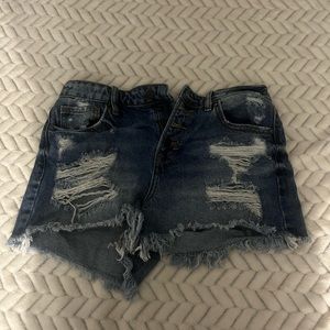 ripped jean shorts